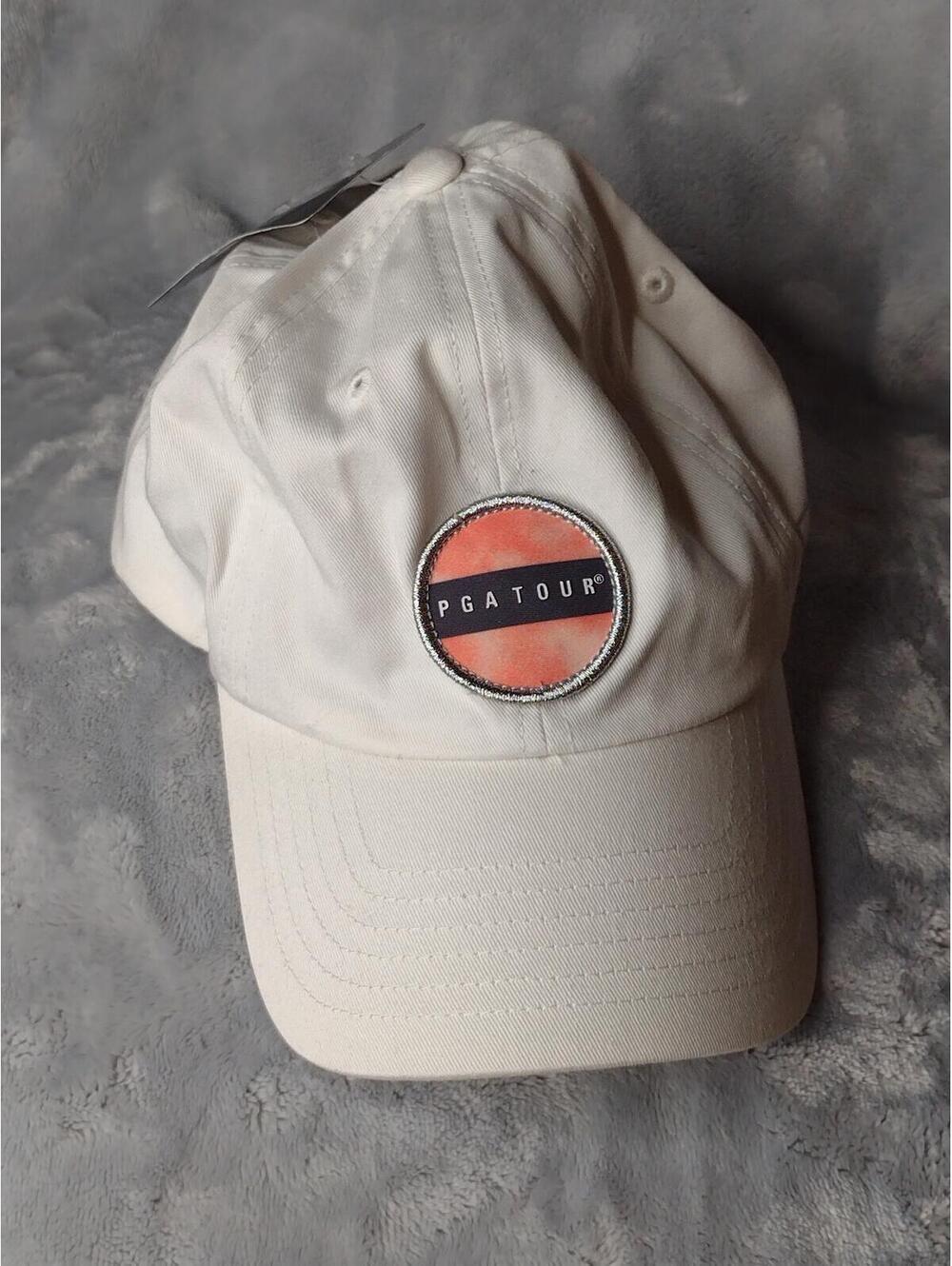 NWT PGA Tour Women's White/Pink Ball Cap Size One Size